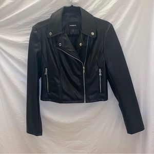 Express Faux Leather Biker Jacket. More of a cropped fit.